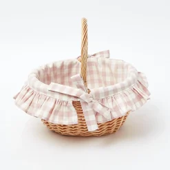 Pink Gingham Basket
