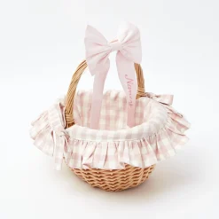 Pink Gingham Basket