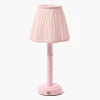 Pink Leonora Lacquer Rechargeable Lamp with Pink Lotus Shade (18cm)