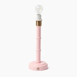 Pink Leonora Lacquer Rechargeable Lamp with Pink Lotus Shade (18cm)