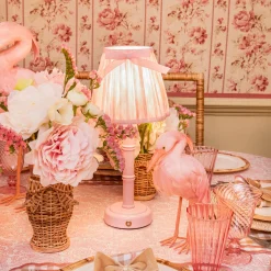 Pink Leonora Lacquer Rechargeable Lamp