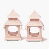 Pink Mini Chinoiserie Pagoda Lanterns (Pair)