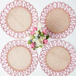Pink Pia Woven Placemats (Set of 4)