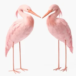 Pink Saskia Stork (Pair) - 60cm