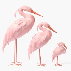 Pink Saskia Stork (Pair) - 60cm