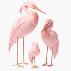 Pink Saskia Stork (Pair) - 60cm