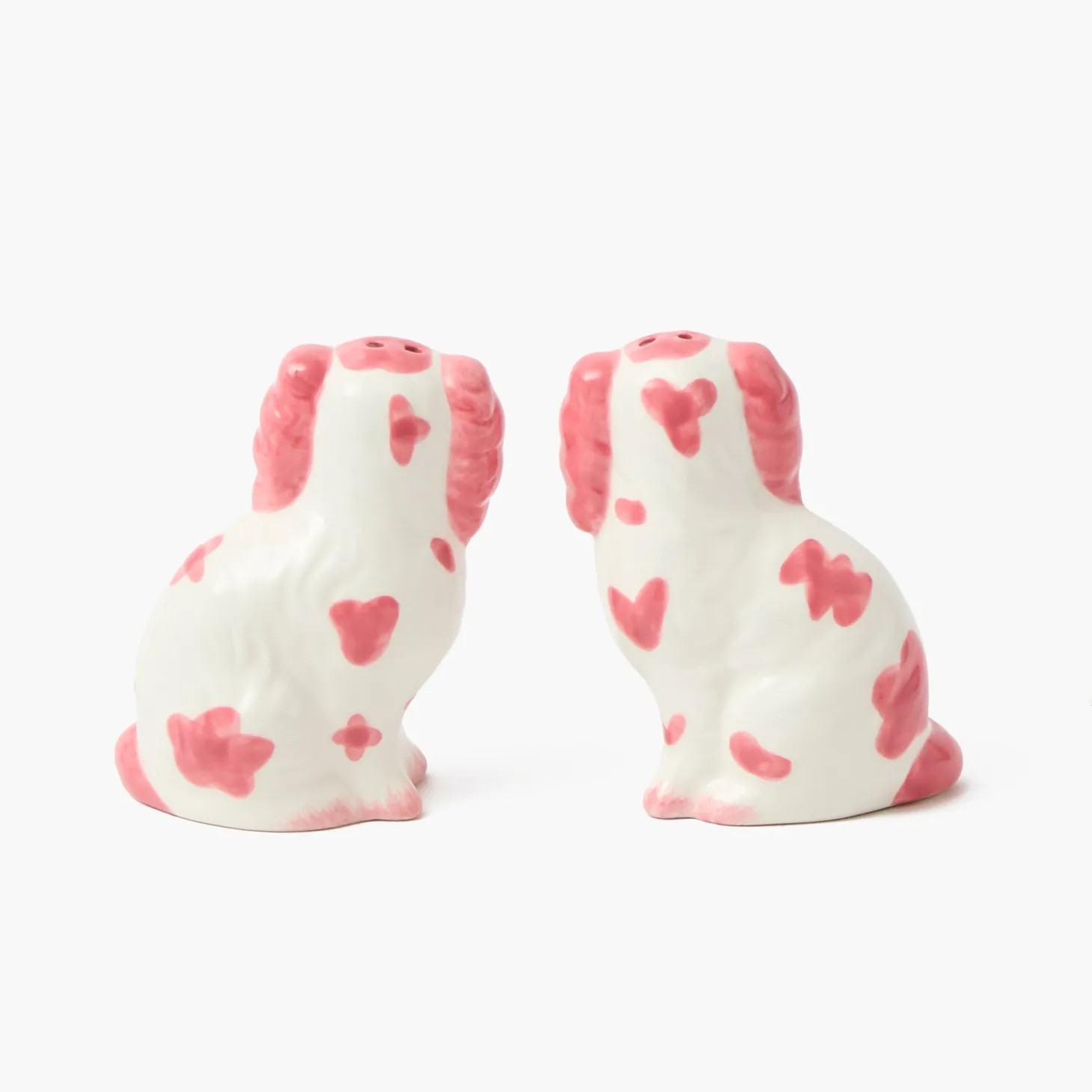 Pink Staffordshire Dog Salt & Pepper Shakers