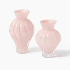 Pink Swirl Bud Vases (Set of 2)
