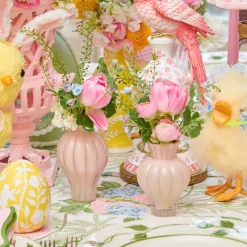 Pink Swirl Bud Vases (Set of 2)