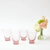 Pink Tulip Water Glasses (Set of 4)