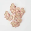 Pink Wicker Napkin Bow (Set of 4)