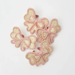 Pink Wicker Napkin Bow (Set of 4)