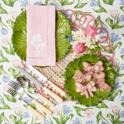 Pink Wicker Napkin Bow (Set of 4)
