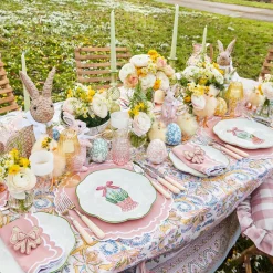 Pink Wicker Napkin Bow (Set of 4)