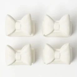 Porcelain Bow Napkin Rings (Set of 4)