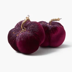 Purple Glitter Pumpkin (Pair)