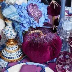 Purple Glitter Pumpkin (Pair)