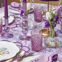 Purple Hobnail Glasses (Set of 6)