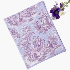 Purple Ottilie Toile Tablecloth