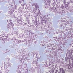 Purple Ottilie Toile Tablecloth