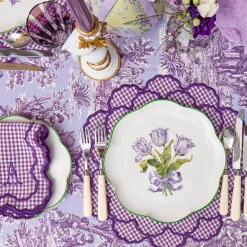 Purple Tulip Dinner Plates (Set of 4)
