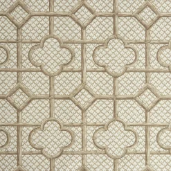 Putty Bamboo Trellis Fabric