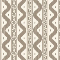 Putty Ikat Stripe Wallpaper