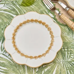 Putty Laurel Dinner & Starter Plates (Set of 8)