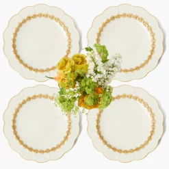 Putty Laurel Dinner Plates (Set of 4)