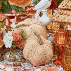 Raffia Pumpkin Family