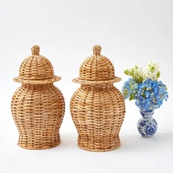 Rattan Ginger Jar
