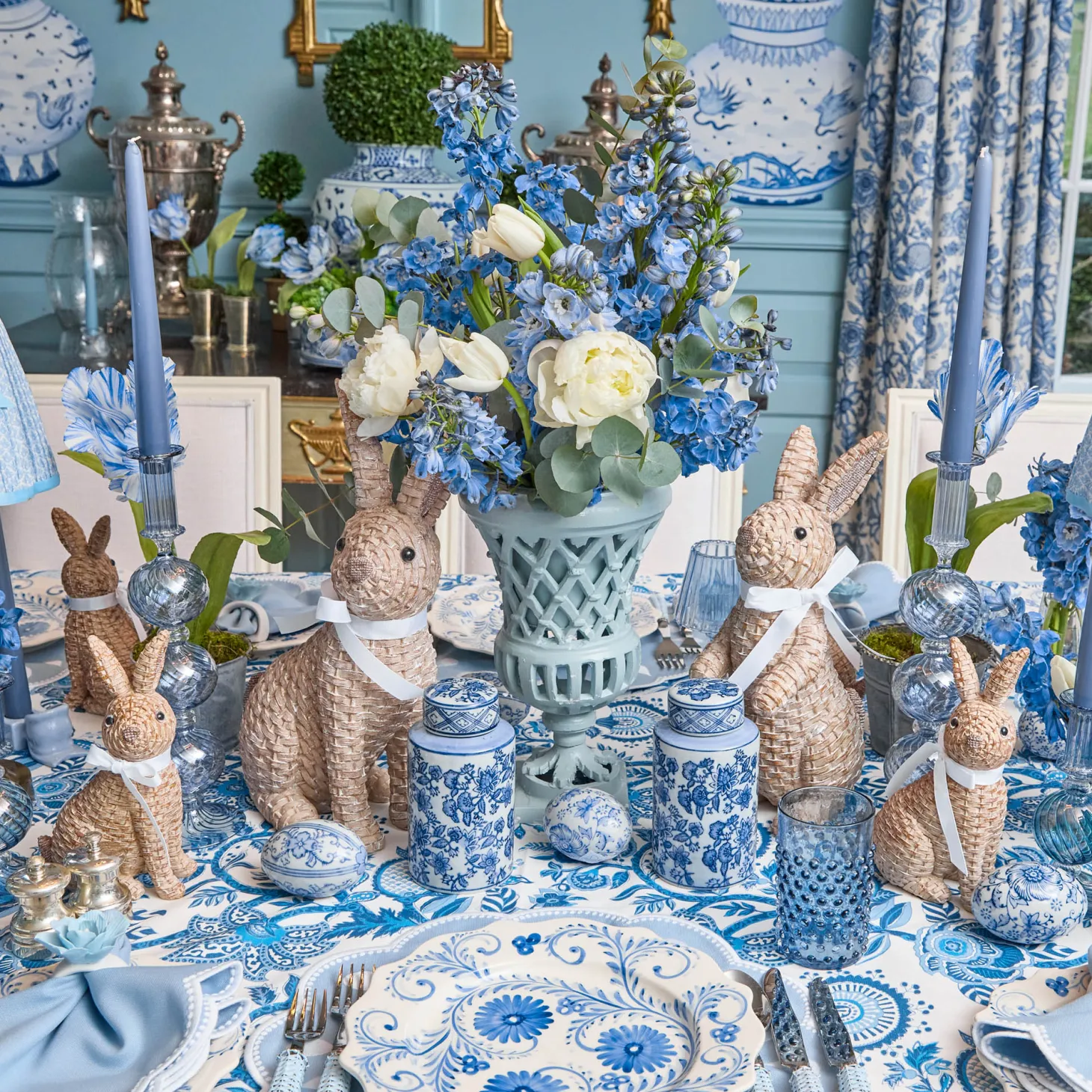 Rattan Rabbit (Pair)