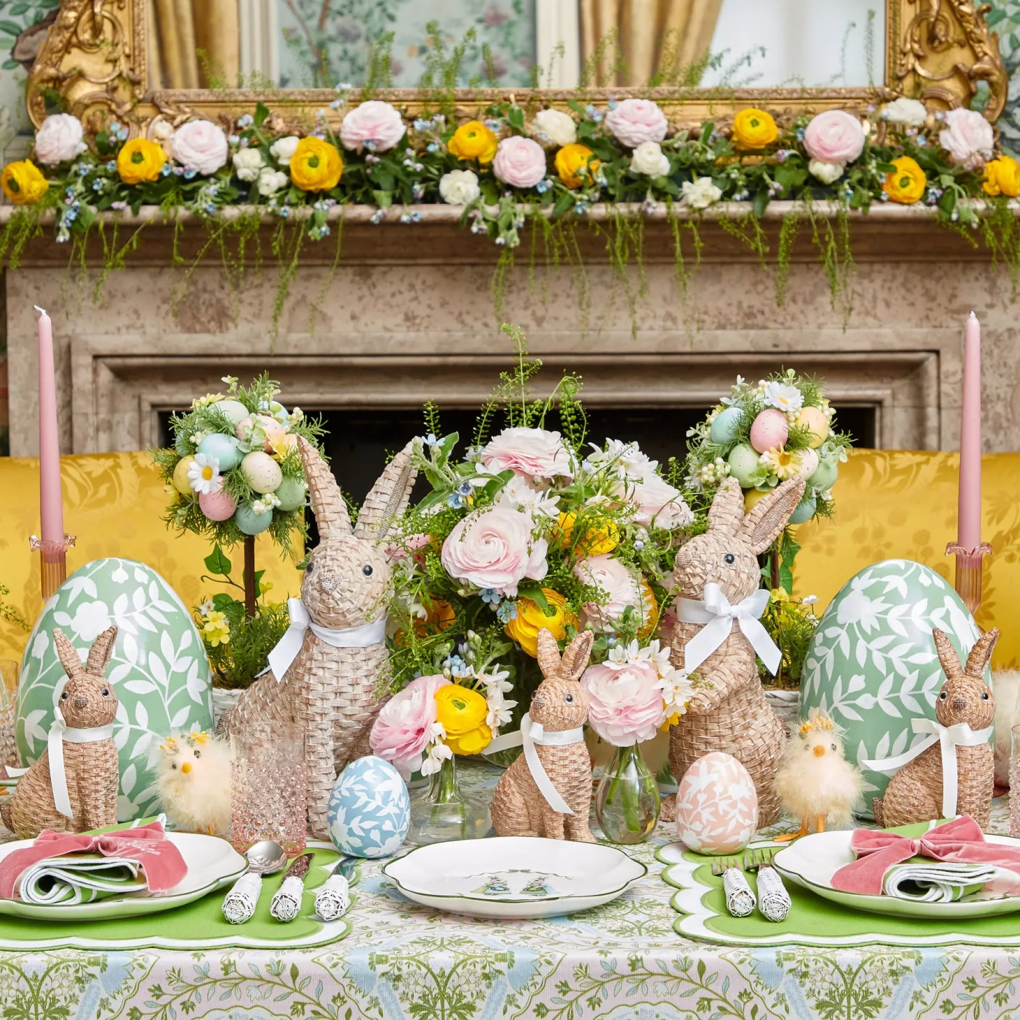 Rattan Rabbit (Pair)