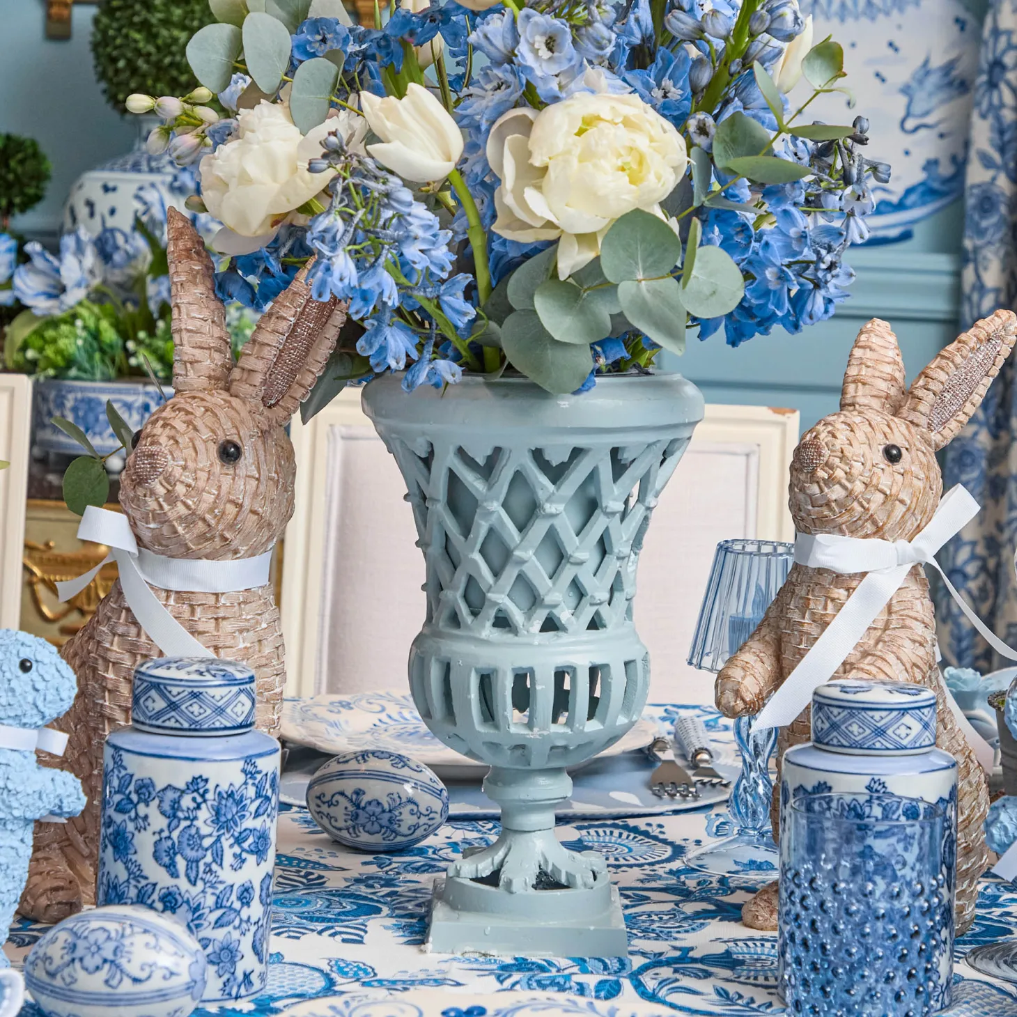 Rattan Rabbit (Pair)