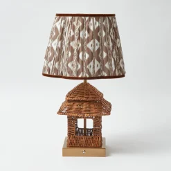 Rattan Rechargeable Pagoda Lamp