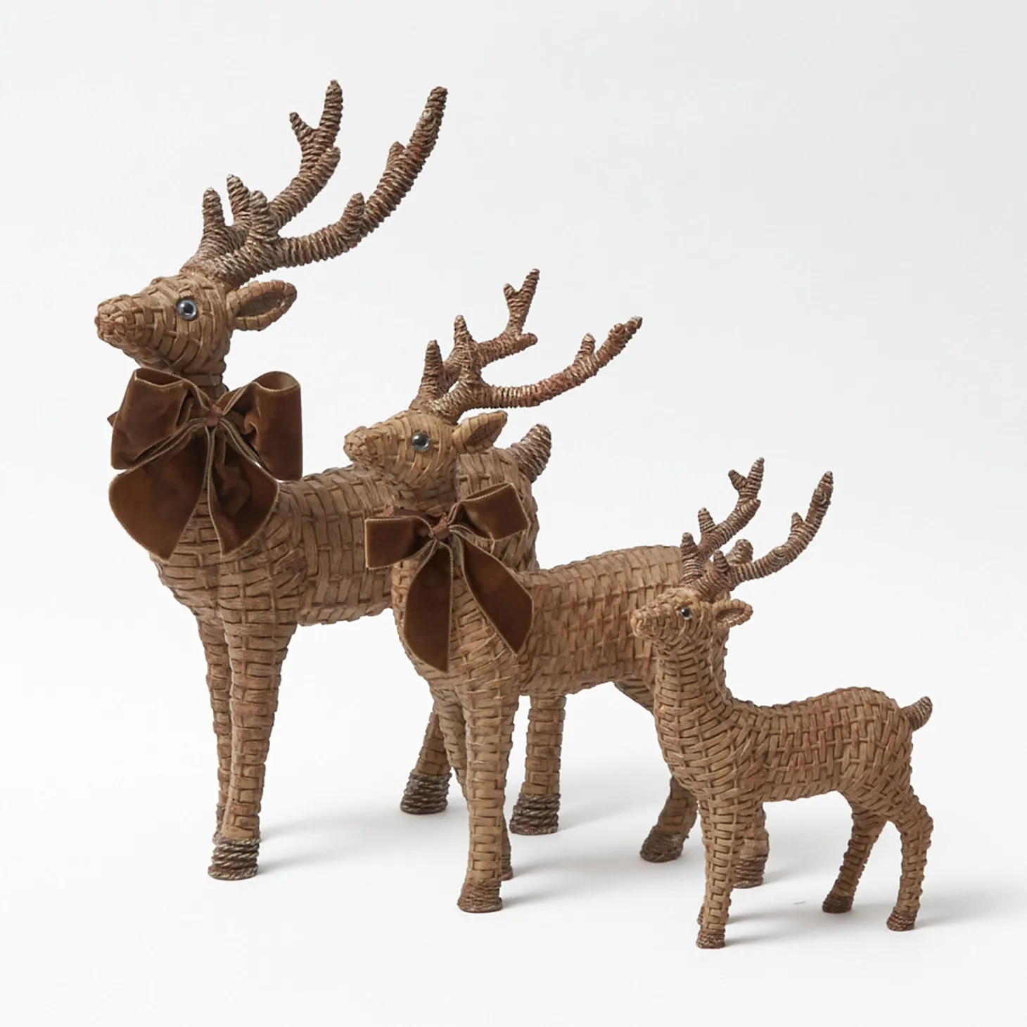 Rattan Reindeer (Pair) - 30cm