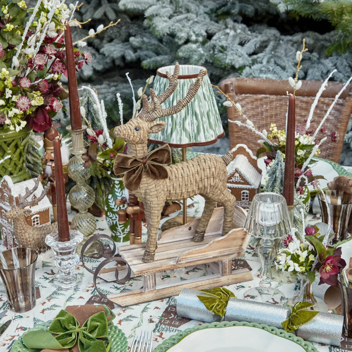 Rattan Reindeer (Pair) - 30cm
