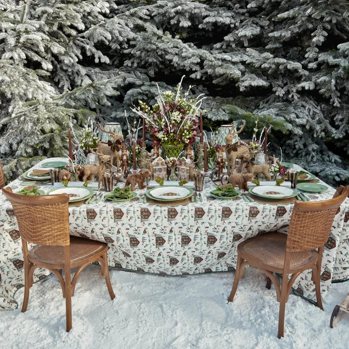 Rattan Reindeer (Pair) - 30cm