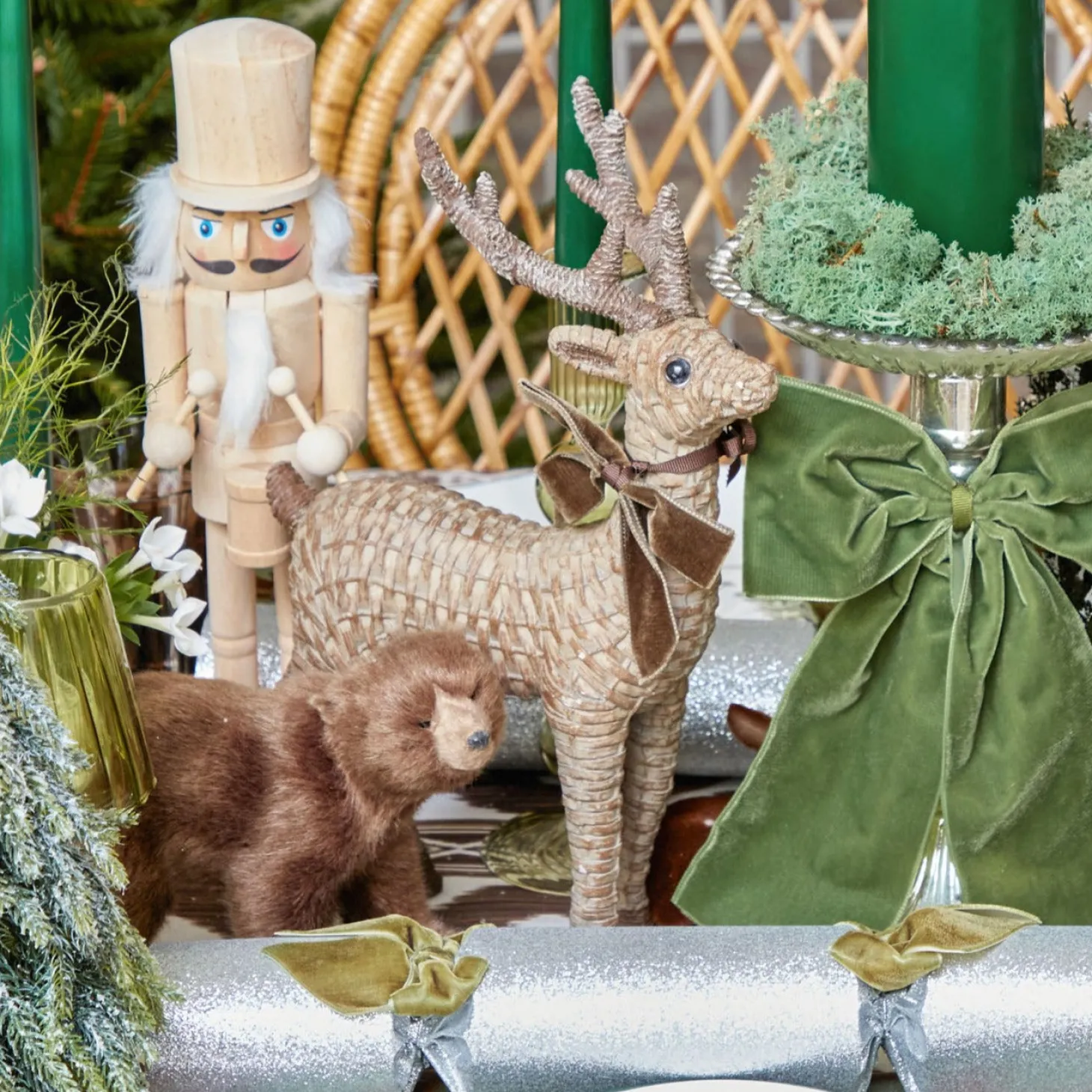 Rattan Reindeer (Pair) - 30cm