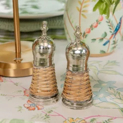 Rattan Salt & Pepper Set