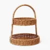 Rattan Two Tiered Stand