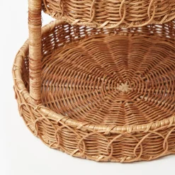 Rattan Two Tiered Stand