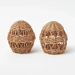 Rattan Woven Egg Family