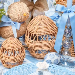 Rattan Woven Egg Family