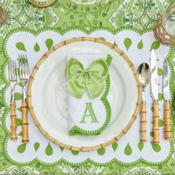 Rectangular Bettina White Placemats & Napkins (Set of 4)