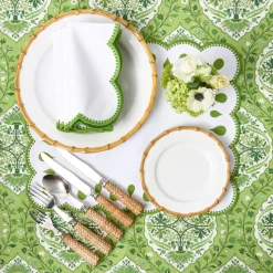 Rectangular Bettina White Placemats & Napkins (Set of 4)