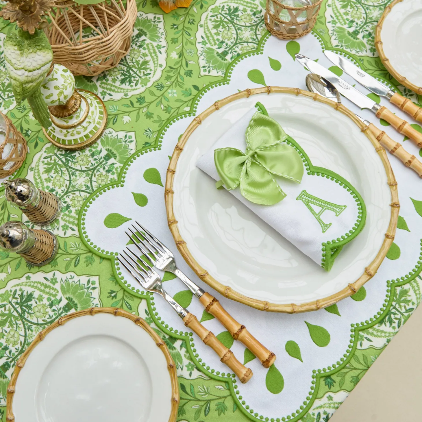 Rectangular Bettina White Placemats & Napkins (Set of 4)