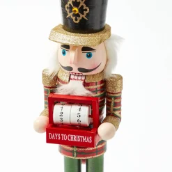 Red & Green Christmas Countdown Nutcracker