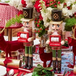 Red & Green Christmas Countdown Nutcracker