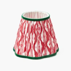 Red & Green Ikat Lampshade (18cm)